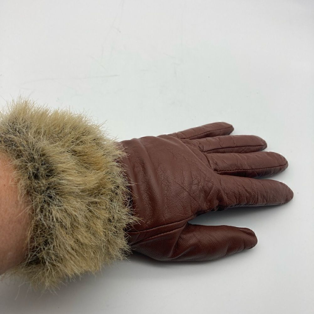 Vintage Merona Leather Gloves Size LG Cognac Color
